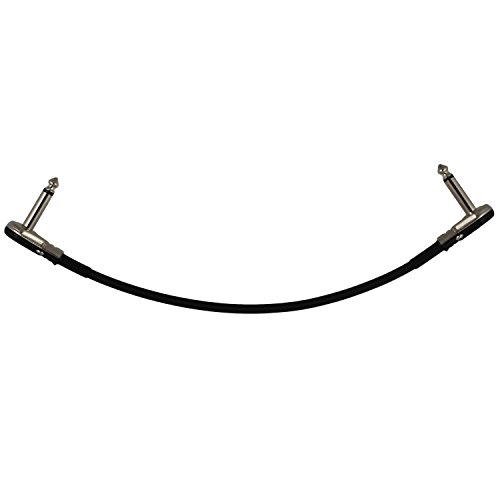 18" Castline Silver Mogami 2319 Guitar Pedal Board Patch Cable TS Low Profile Pancake Connector