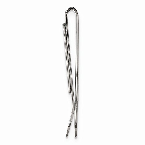 Chisel Stainless Steel Polished Enameled Fleur De Lis Money Clip