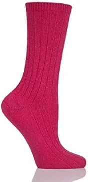Ladies 1 Pair SockShop of London 100% Cashmere Bed Socks Blusher 6-9 Ladies