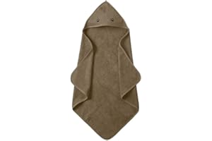 Huxie Denmark - Premium Organic Cotton Baby Bath Towel – Hooded Toddler and Baby Towels for Newborn Girl and Boy – Super Soft and Absorbent, 32 x 32 (Dino - Green Moss)