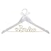 Ella Celebration Bride to Be Wedding Dress Hanger, White Wooden and Orange Wire Bridal Hangers for Brides (White with Orange)