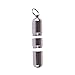Airtight Stash Jar Smell Proof Durable Multi-Use Portable Dry Herb Jar Container case With Keyring and Holder Ring,Waterproof Aluminum Screw-top Lid Lock Odor (Silver)