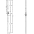 Staircase Iron Baluster (Pack of 10) Single Basket Satin Black Balusters - Hollow Square Iron Balusters 1/2" x 44" Tall