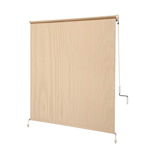 Coolaroo Exterior Roller Shade, Cordless Roller Shade with 90 UV Protection, No Valance, (4' W