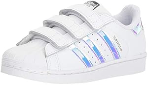 Image of adidas Originals Superstar CF C Shoe (Little Kid), White/White/Metallic Silver, 13K Medium US Little Kid