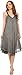 Sakkas 16606 - Calais Mid Length Sleeveless Tank Top Detailed Embroidery Caftan Dress - Grey - OS