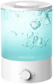 MegaWise Topfill 7-colour Night light humidifier for Kid bedroom with 3.5L Large Capacity, No leakage Design Fine Mist Output Auto Shutoff, Essential Oil Safe Tank