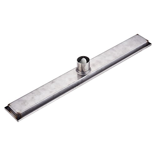 Fyeer Linear Shower Drain Floor Drain Bars Drain Strainers with Removable Grate, 32-Inch, Brushed 304 Stainless Steel