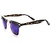 Premium Half Frame Horn Rimmed Sunglasses with Metal Rivets (Flash Mirror Series | Tortoise/Ice)