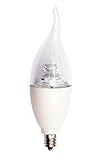 G7 Tonopah LED Candelabra 35W Replacement C37 Flame Tip Light Bulb, Dimmable Warm White Light 2700K 5 Watt 330 Lumen, E12 Base