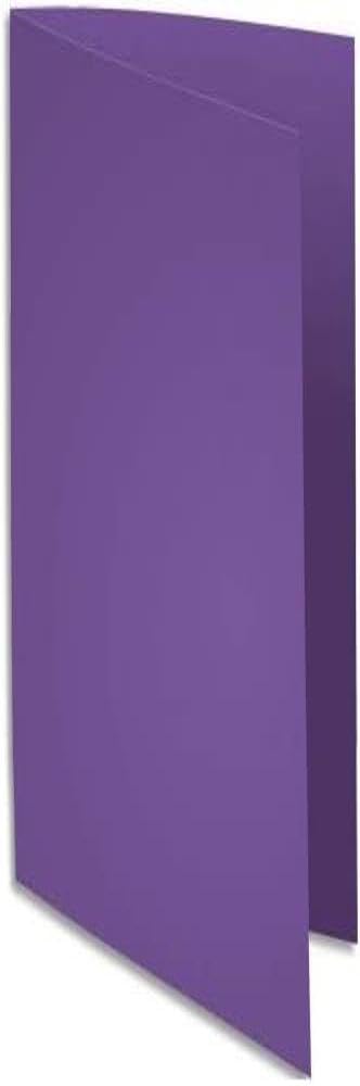 Exacompta - Ref 210008E - Rocks Square Cut Folder - 240 x 320mm in Size, Suitable for Holding A4 Documents, 210gsm Coloured Card - Purple Colour (Pack of 100)