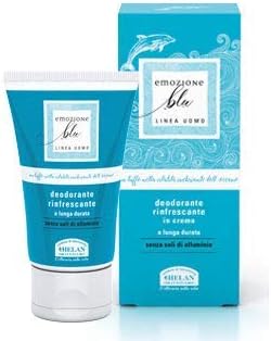 Helan Emozione Blu, Deodorant Womens & Mens in Cream with Essential Oils, Long Lasting & Free of Aluminium Salts