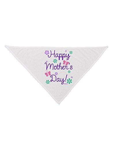 TooLoud Happy Mother's Day Design Printed White Dog Bandana 26"