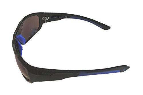 Timberland Mens Matt Black Blue Rectangle Plastic Sunglass TB7145 1C