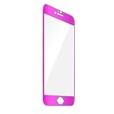 iPhone 6 Plus Screen Protector,iPhone 6S Plus Screen Protector, Ballistic Tempered Glass + Metal Frame to Full Coverage F-color™ Maximum Screen Protection 0.3mm 9H 2.5D HD,Rose Red