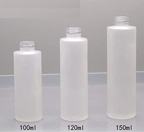 1PCS 120ml/4oz Empty Refillable Frosted Glass Pump Press Bottle Lotion Dispenser Makeup Container Jar Vial Holder Pot with Bamboo Cap for Emulsion Essence Serum - Image 5