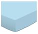 SheetWorld Fitted 100% Cotton Flannel Pack N Play Sheet Fits Graco Square Play Yard 36 x 36, Flannel FS9 - Aqua Blue, Made in USA