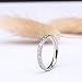 TIGRADE 3mm Women Titanium Engagement Ring Cubic Zirconia Eternity Wedding Band Size 3 to 13.5(Silver, 10)