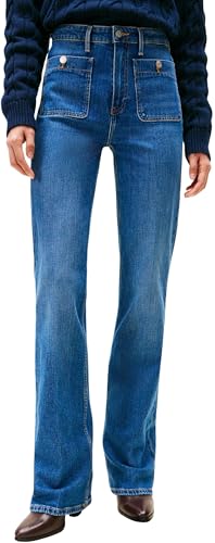 Vaqueros Mujer FLO Bootcut Talle Alto, Azul (FLO), 32W/25L