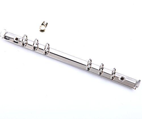 Passion Junetree steel Traveler's Notebook 6-Ring Binder include screw sliver color ( 2 of pack )