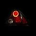 SPPC 2 Door Taillights Black Assembly Set Halo For Honda Civic - (Pair) Driver Left and Passenger Right Side Replacement