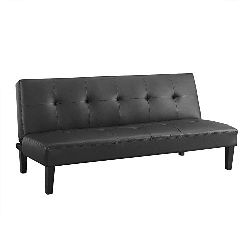 Naomi Home Button Tufted Futon Sofa Bed Black Pricepulse