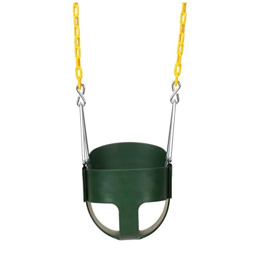 Eastern Jungle Gym Heavy-Duty High Back Full Bucket Toddler Swing Seat with Coated Swing Chains Fully Assembled, Green - Image 3