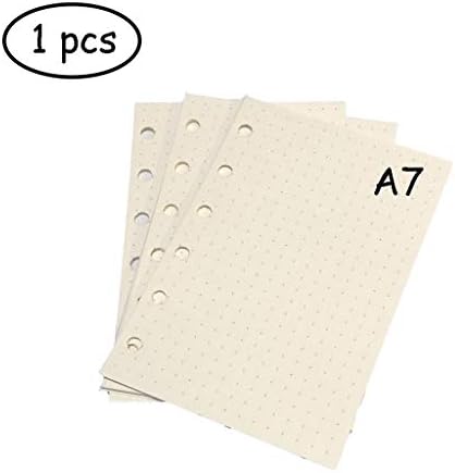 Lvcky A7 6-Ring Binder Planner Refill Paper File Paper Loose-Leaf Notebooks Paper (1 PCS 45 sheets/90pages) Standard Dots White Paper Style for Journals Notebooks Diaries Inserts