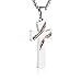 HZMAN Baseball Cross Pendant, I CAN DO ALL THINGS STRENGTH Bible Verse Stainless Steel Necklace (Silver)