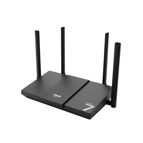 ASUS RT-BE50 Dual-band WiFi 7 (802.11be) Smart AiMesh Extendable Router, 3600 Mbps, 2.5G port, Up to 3 SSIDs for IoT Devices, Parental Controls & VPNs