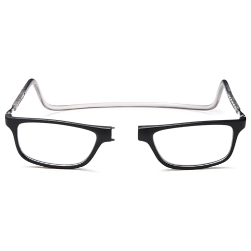 31LlGlWPFuL New Vision Lesebrille Mit Magnetverschluss, Lesebrillen, Bequem Magnetverschluss Vorne, Reading Glasses Nv2904, Lesehilfe Für Damen Herren(Schwarz, 1.0)