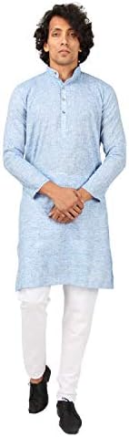 Mens Cotton Linen Kurta Pyjama Set for Daily and Festive Wear [in 5 Variants]