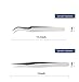 EXCLAIM BEAUTY Eyelash Extension Tweezers Straight and Curved Tip Stainless Steel Tweezers for Eyelash Extensions, Eyelash Tweezers for Extensions, Eyelash Tweezers Set 2 Pack