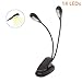 2020 Upgrade Version 14 LED, 2 Goosenecks Tubes, 2 Brightness, Eye-Care Book Light, Clip On Bed Reading Light, Music Stand Lamp, USB and Battery Operated, Perfect for Bookworms, Kids & Music Players