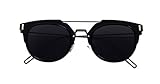 GAMT Desginer Vintage Sunglasses Retro Full-rim Metal Frame Round Lens Fashion Style Black Frame Black