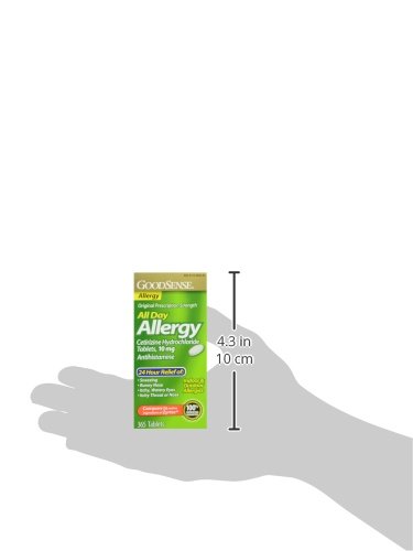 GOODSENSE 24 HOUR ALLERGY RELIEF, CETIRIZINE HYDROCHLORIDE TABLETS, 10 MG, ANTIHISTAMINE