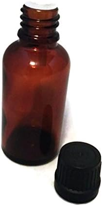 12 Pack Boston Round Bottles with Reducer Cap, 1 Ounce