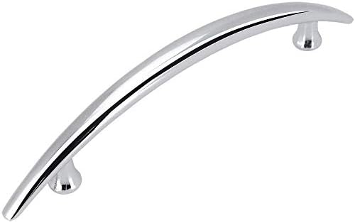 Cosmas 1832ch Polished Chrome Modern Cabinet Hardware Arch Bow Handle Pull 3 3 4 Inch 96mm Hole Centers Amazon Com