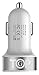 Car Charger TopG Smart Mini 3.1A High Output 2-Port Rapid USB Car Charger with SmartIC Technology - Retail Packaging - White/Silver