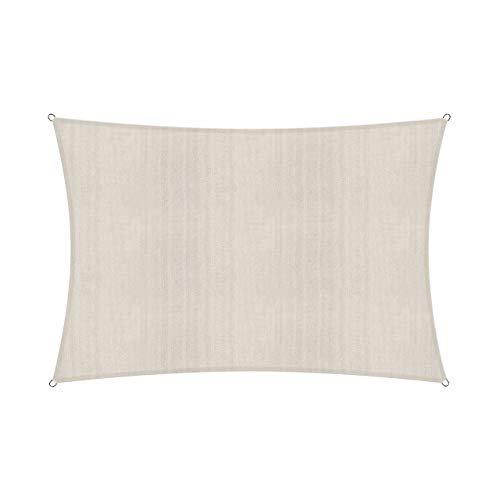 Lumaland Sonnensegel Rechteckig | 2 x 3 Meter | Wetterbeständiger Sonnenschutz inkl. Befestigungsseile | Terrasse…