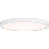 Savoy House 6-3333-12-WH Lighting Assets T24 Compliant Outdoor Low Profile Flush Mount, Integrated LED 1-Light 25 Watt, 1" H 