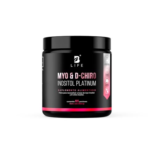 B Life Myo y D-Chiro Inositol | 65 Porciones | Mezcla de 40:1 | Myo & D-Chiro Inositol Platinum 266.5 Gramos.