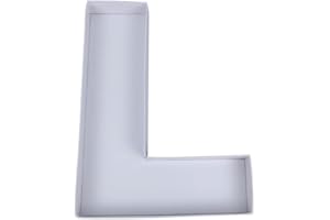 MANOCZY 10" L Shaped Cardboard Letter Mache Chocolate Sweets Candy Container Box (White,L )