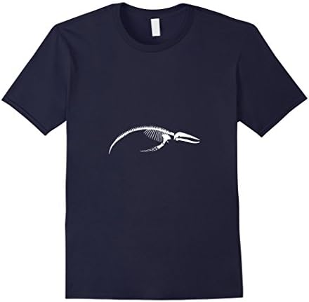 Mens Whale Skeleton t Shirt - Animal Skull Tee XL Navy