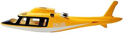 Rusheli Agusta 109A FRP Fuselage with Landing Gear, Yellow/White