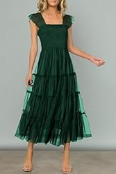 PRETTYGARDEN Women's Summer Midi Tulle Dress