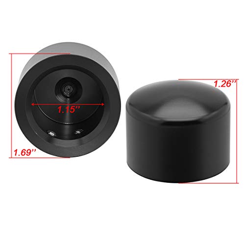PBYMT Black Front Axle Nut Cover Cap Compatible for Harley Davidson Softail Electra Road King Street Glide Sportster 2002-2020
