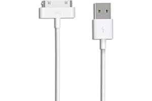 Zeejaar 30 Pin Charger Cable Compatible with iPhone 4 4s 3G 3GS, iPad 1st 2nd 3rd Generation, iPod Touch, iPod Nano, iPod Classsic USB Sync & Charging Cord (1-Pack) (1) (1)