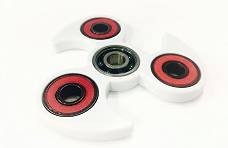 Fidget Spinner - RPM Spinners - Original Hybrid Ceramic Quad Bearing Spinner (white twist red)