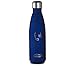 Swig Savvy 17oz Stainless Steel Insulated Water Bottle Condensation Free with Vacuum Double Wall Construction. Cola Shaped, Perfect Bottles for Outdoor Sports Camping Hiking Cycling (Blue, 17oz)